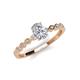 3 - Amaira 7x5 mm Oval Cut Diamond and Round Diamond Engagement Ring  