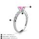 4 - Amaira 7x5 mm Oval Cut Pink Sapphire and Round Diamond Engagement Ring  
