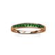 2 - Aqilia 2.00 mm Princess Cut Created Emerald 13 Stone Wedding Band 