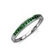 3 - Aqilia 2.00 mm Princess Cut Created Emerald 13 Stone Wedding Band 