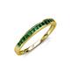 3 - Aqilia 2.00 mm Princess Cut Created Emerald 13 Stone Wedding Band 