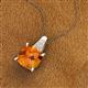 2 - Alayna 10.00 mm Cushion Shape Checkerboard Cut Citrine and Round Diamond Pendant Necklace 