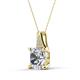 3 - Alayna 10.00 mm Cushion Shape Checkerboard Cut Forever Brilliant Moissanite and Round Diamond Pendant Necklace 