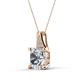 3 - Alayna 10.00 mm Cushion Shape Checkerboard Cut Forever Brilliant Moissanite and Round Diamond Pendant Necklace 