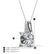 4 - Alayna 10.00 mm Cushion Shape Checkerboard Cut Forever Brilliant Moissanite and Round Diamond Pendant Necklace 