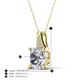 4 - Alayna 10.00 mm Cushion Shape Checkerboard Cut Forever Brilliant Moissanite and Round Diamond Pendant Necklace 