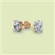 2 - Alina Oval Cut Forever Brilliant Moissanite (7x5mm) Solitaire Stud Earrings 