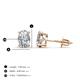 4 - Alina Oval Cut Forever Brilliant Moissanite (7x5mm) Solitaire Stud Earrings 