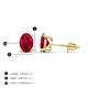 4 - Alina Oval Cut Ruby (7x5mm) Solitaire Stud Earrings 