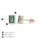 2 - Alina Emerald Cut Lab Created Alexandrite (7x5mm) Solitaire Stud Earrings 