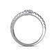 5 - Delise 3.40mm Round Tanzanite and Diamond with Side Diamonds Bypass Ring 