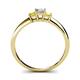 4 - Eadlin Princess Cut Diamond and Yellow Sapphire Three Stone Engagement Ring 