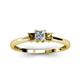 2 - Eadlin Princess Cut Diamond and Citrine Three Stone Engagement Ring 