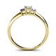 4 - Eadlin Princess Cut Diamond and Iolite Three Stone Engagement Ring 
