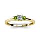 2 - Eadlin Princess Cut Diamond and Peridot Three Stone Engagement Ring 