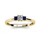 2 - Eadlin Princess Cut Diamond and Blue Sapphire Three Stone Engagement Ring 