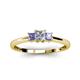 2 - Eadlin Princess Cut Diamond and Tanzanite Three Stone Engagement Ring 