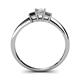 4 - Eadlin Princess Cut Black and White Diamond Three Stone Engagement Ring 