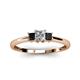 2 - Eadlin Princess Cut Black and White Diamond Three Stone Engagement Ring 