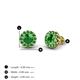 4 - Bernice Round Green Garnet Stud Earrings 