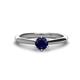 1 - Maxine 5.00 mm Round Blue Sapphire Solitaire Engagement Ring 