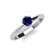 3 - Maxine 5.00 mm Round Blue Sapphire Solitaire Engagement Ring 
