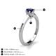 4 - Maxine 5.00 mm Round Blue Sapphire Solitaire Engagement Ring 