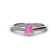 1 - Maxine 5.00 mm Round Lab Created Pink Sapphire Solitaire Engagement Ring 