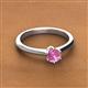 2 - Maxine 5.00 mm Round Lab Created Pink Sapphire Solitaire Engagement Ring 