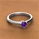 2 - Maxine 5.00 mm Round Amethyst Solitaire Engagement Ring 