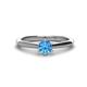 1 - Maxine 5.00 mm Round Blue Topaz Solitaire Engagement Ring 