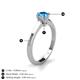 4 - Maxine 5.00 mm Round Blue Topaz Solitaire Engagement Ring 