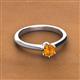 2 - Maxine 5.00 mm Round Citrine Solitaire Engagement Ring 
