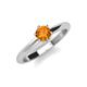 3 - Maxine 5.00 mm Round Citrine Solitaire Engagement Ring 