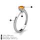 4 - Maxine 5.00 mm Round Citrine Solitaire Engagement Ring 