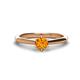 1 - Maxine 5.00 mm Round Citrine Solitaire Engagement Ring 
