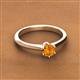 2 - Maxine 5.00 mm Round Citrine Solitaire Engagement Ring 