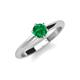 3 - Maxine 5.00 mm Round Emerald Solitaire Engagement Ring 