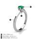 4 - Maxine 5.00 mm Round Emerald Solitaire Engagement Ring 