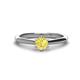 1 - Maxine 5.00 mm Round Lab Created Yellow Sapphire Solitaire Engagement Ring 
