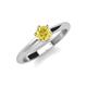 3 - Maxine 5.00 mm Round Lab Created Yellow Sapphire Solitaire Engagement Ring 
