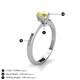 4 - Maxine 5.00 mm Round Lab Created Yellow Sapphire Solitaire Engagement Ring 