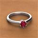 2 - Maxine 5.00 mm Round Ruby Solitaire Engagement Ring 