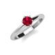 3 - Maxine 5.00 mm Round Ruby Solitaire Engagement Ring 