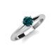 3 - Maxine 5.00 mm Round London Blue Topaz Solitaire Engagement Ring 