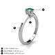 4 - Maxine 5.00 mm Round Lab Created Alexandrite Solitaire Engagement Ring 