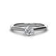 1 - Maxine 5.00 mm Round Forever Brilliant Moissanite Solitaire Engagement Ring 