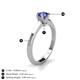 4 - Maxine 5.00 mm Round Iolite Solitaire Engagement Ring 