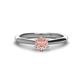 1 - Maxine 5.00 mm Round Morganite Solitaire Engagement Ring 