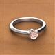 2 - Maxine 5.00 mm Round Morganite Solitaire Engagement Ring 